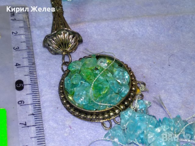 ИЗУМИТЕЛНО КРАСИВА ПОСРЕБРЕНА КРИСТАЛНА ЕТНО - АРТ СТИЛ ОГЪРЛИЦА РЪЧНА ИЗРАБОТКА 34781, снимка 10 - Колиета, медальони, синджири - 39193162