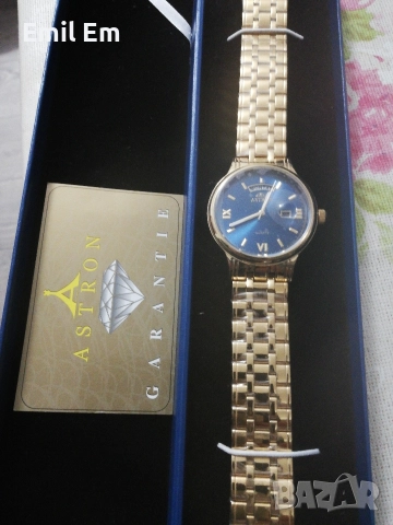 Позлатен ръчен часовник ASTRON , снимка 4 - Мъжки - 52741537