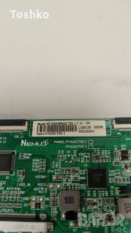 TCON BOARD N2THK430FHDCT02-J-T_H1/PT430CT02-1/-4, снимка 2 - Части и Платки - 35707051