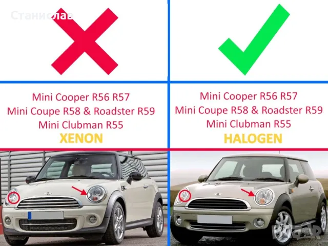 Стъкла за фарове на Mini Cooper R56 R57 MK2 - Halogen, снимка 3 - Части - 47544381