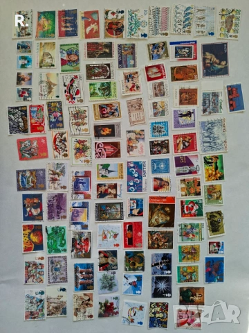 Пощенски марки Рождество / Коледаоколо 100бр