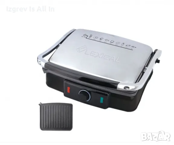 Тостер преса за сандвичи и грил, Lexical LSM-2507, 2200W, гранитни плочи, снимка 1