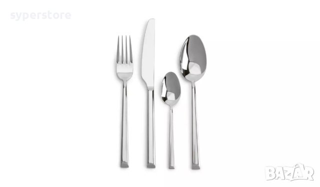 Подаръчен комплект 4 части Вилица, лъжица, нож, лъжичка Digital One SP00889 масивен метал