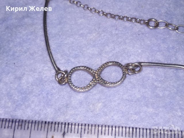 ФИНА СРЕБЪРНА ФЕШЪН АРТ ГРИВНА със СИМВОЛ на БЕЗКРАЙНОСТ - СРЕБРО 925 ПРОБА 38741, снимка 11 - Гривни - 41741240