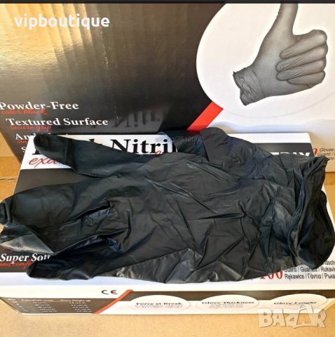 Автосервизи - Черни нитрилни ръкавици нитрил 5.5 гр, снимка 6 - Медицински консумативи - 44529260