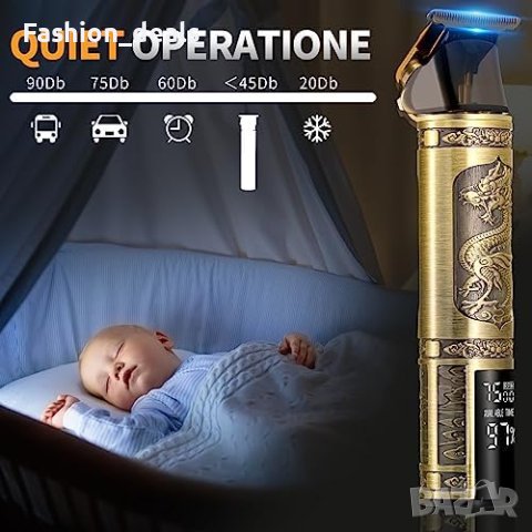 Нова Безжична Професионална самобръсначка тример за коса Мъже Подарък, снимка 4 - Тримери - 41789715