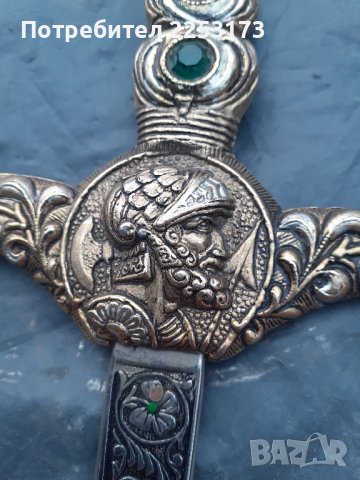 Нерж.кама с бронзова дръжка, снимка 3 - Декорация за дома - 41671700