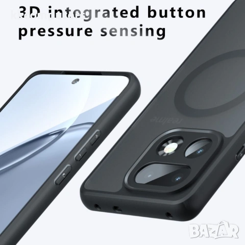 Магнитен Калъф за Realme 16 Pro+ 5G - TPU + PC, Матов, Антиотпечатък, Airbag ъгли, 0.5mm Повдигнати , снимка 6 - Резервни части за телефони - 53620018