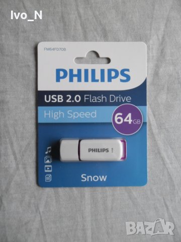 USB 2.0 Flash Drive/ Флашка Philips 64 GB., снимка 1 - USB Flash памети - 41465513