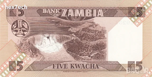 ⭐ Замбия 1980-1988 5 квача UNC нова ⭐, снимка 3 - Нумизматика и бонистика - 56222331