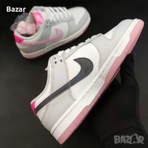 Nike Dunk Pink Нови Дамски Обувки Розови Сиви Маратонки Размер 37 37.5 Номер 23.5см Стелка Женски, снимка 7 - Маратонки - 41421444