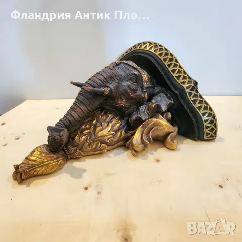 Декоративна стенна конзола "Слон" с антично излъчване, снимка 4 - Декорация за дома - 48389656