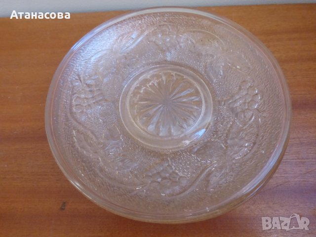 Стъклени десертни чинийки 6 бр сервиз 1970 г чиния, снимка 7 - Чинии - 44500993