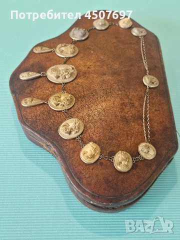 Викторианско колие от лава камея., снимка 6 - Колиета, медальони, синджири - 53859009