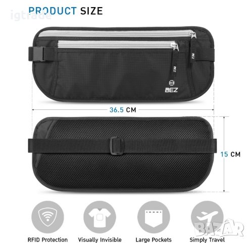 RFID Чанта за кръст за пари и вещи, снимка 2 - Портфейли, портмонета - 39298542