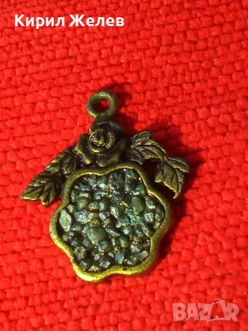 МЕСИНГОВ ВИНТИДЖ АРТ ФЛОРАЛЕН МЕДАЛЬОН ПЕНДАНТ 20811, снимка 6 - Колиета, медальони, синджири - 35585940