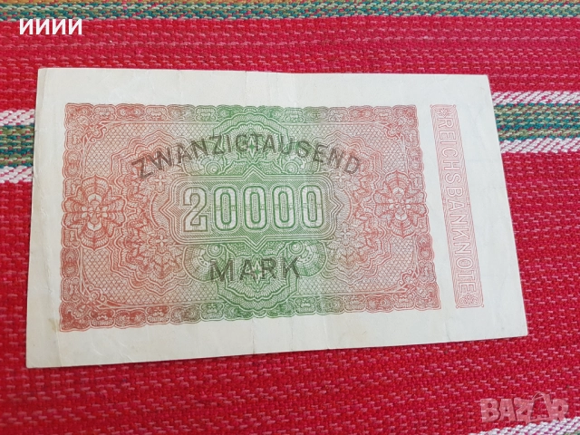 Банкнота 20000 райх марки 1923, снимка 2 - Нумизматика и бонистика - 52811476