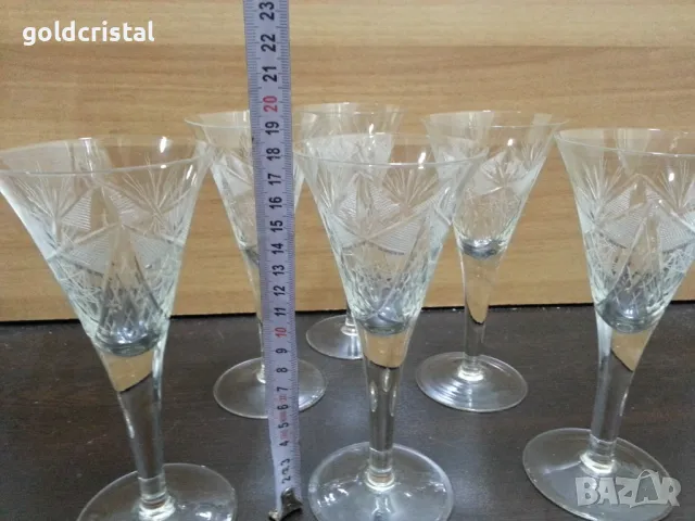 Кристални чаши , снимка 2 - Антикварни и старинни предмети - 42225219