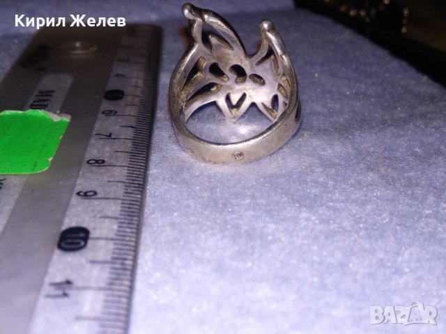 ШАРМАНТЕН СРЕБЪРЕН ПРЪСТЕН ПЕПЕРУДА СРЕБРО 925 АЖУРНА ХУДОЖЕСТВЕНА МАЙСТОРСКА ИЗРАБОТКА 34617, снимка 12 - Пръстени - 39535606