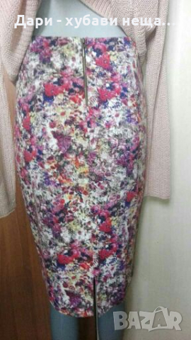 Свежа еластична пола на цветя🍀❤S,M❤🍀арт.4110, снимка 2 - Поли - 36317256