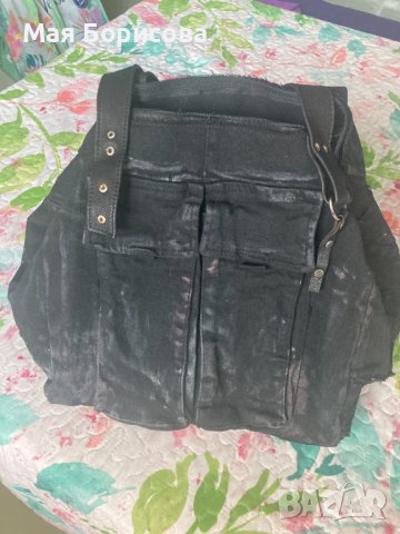 Уникална деним дамска чанта с винтидж ефект, снимка 2 - Чанти - 41684365