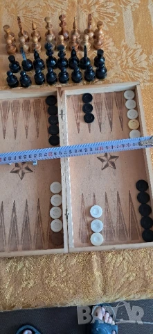 Стара табла с шах, снимка 9 - Антикварни и старинни предмети - 50928949