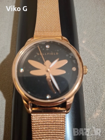 Bellfield Часовник с дизайн на морско конче, Розово-златист / Черен, снимка 2 - Дамски - 52807839