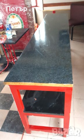 Ламиниран кухненски термоплот с двоен рафт, снимка 4 - Маси - 44405411