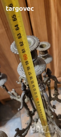 два броя изключително красиви масивни бронзови свещника, снимка 5 - Антикварни и старинни предмети - 52645975