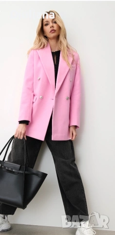 Дамско розово палто