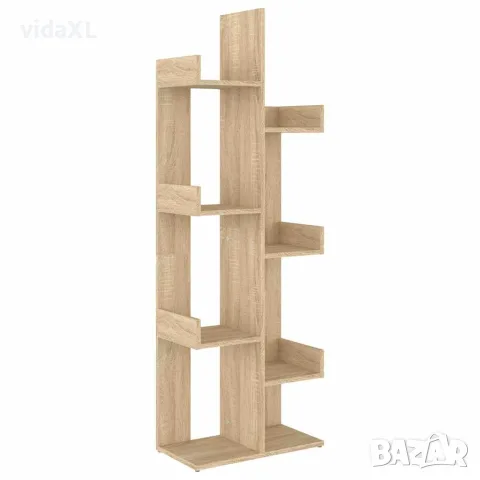 vidaXL Шкаф библиотека, дъб сонома, 48x25,5x140 см, инженерно дърво