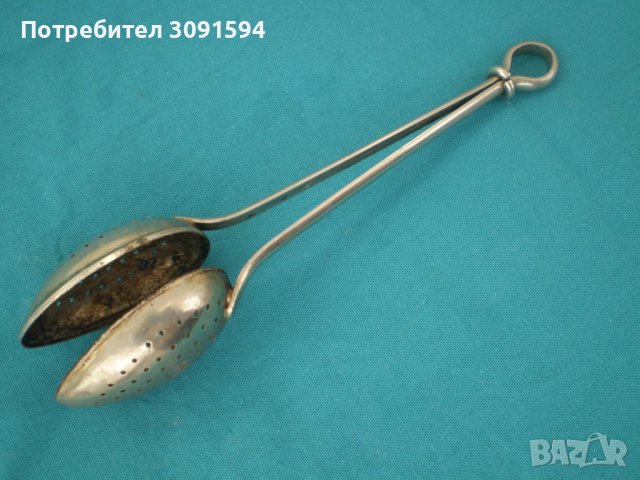 19 ти век лъжица -цедка за запарване на чай ЗА КОЛЕКЦИЯ, снимка 1 - Други ценни предмети - 39524213