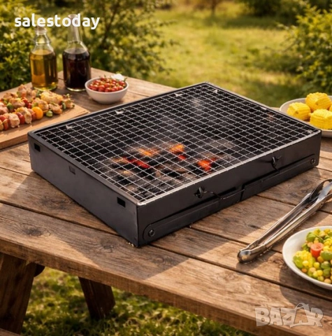 Барбекю за балкон, сгъваема скара на въглища, снимка 2 - Скари - 41098114