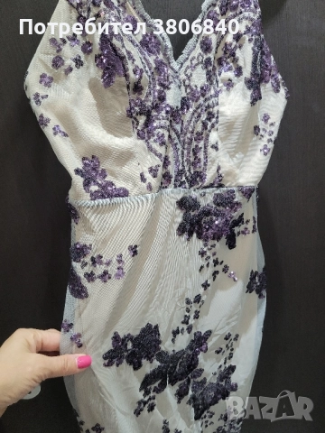 Рокля за празниците с пайети, снимка 3 - Рокли - 52540359