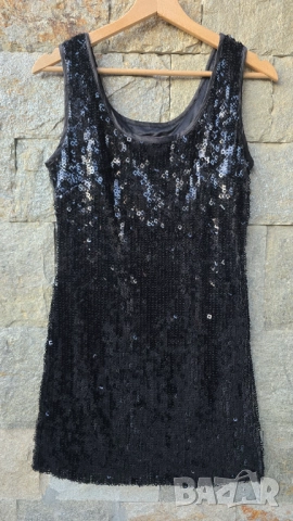 Дамска рокля с паети Vera Lucci размер М, снимка 7 - Рокли - 52860570