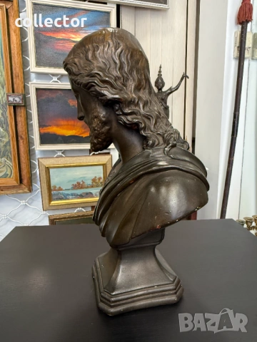 Тониран гипсов бюст на Исус Христос, - „Светото сърце“ №7935, снимка 6 - Колекции - 53794988