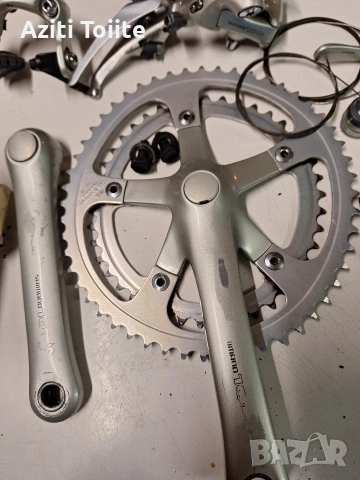 vintage groupset shimano 105 series 1051, снимка 2 - Части за велосипеди - 53017422
