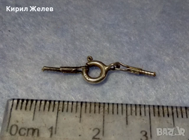 СТАРА СРЕБЪРНА КАРАБИНКА ЗАКОПЧАЛКА За КОЛИЕ ЛАНЕЦ ВЕРИЖКА ГРИВНА СРЕБРО 925 ПРОБА 47510, снимка 3 - Други - 50510766