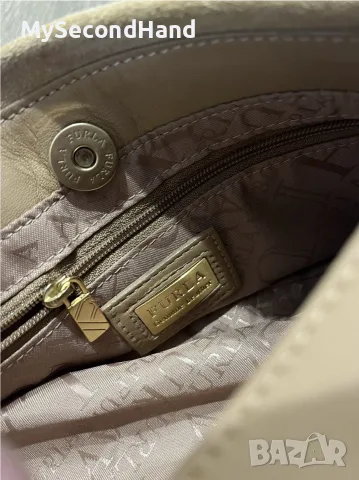 Furla vintage дамска чанта велур, снимка 5 - Чанти - 56237777