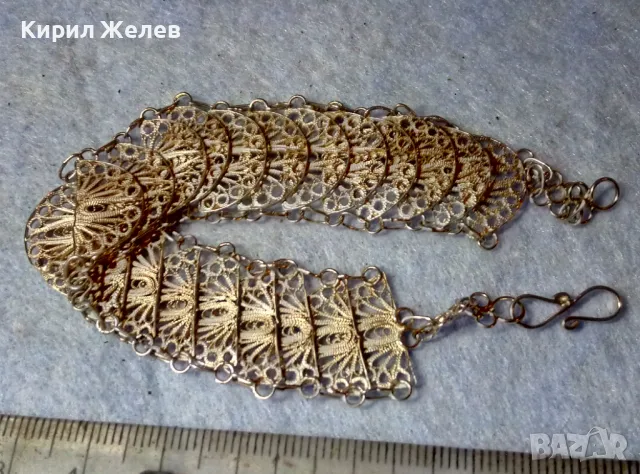 СТАРА НЕЖНА ФИЛИГРАННА СРЕБЪРНА ГРИВНА СРЕБРО 925 РЕТРО БИЖУ ФИНА МАЙСТОРСКА РЪЧНА ИЗРАБОТКА 47940, снимка 14 - Антикварни и старинни предмети - 48476539