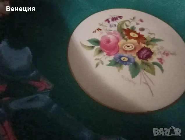 Уникална ръчно рисувана порцеланова фруктиера или плато., снимка 2 - Други - 49504096