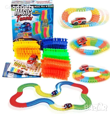 Светеща писта 220 части Magic Tracks 335см , снимка 3 - Коли, камиони, мотори, писти - 47556002