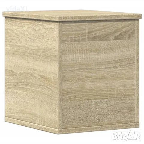 vidaXL Кутия за съхранение дъб сонома 30x35x35 см инженерно дърво, снимка 6 - Скринове - 56148209