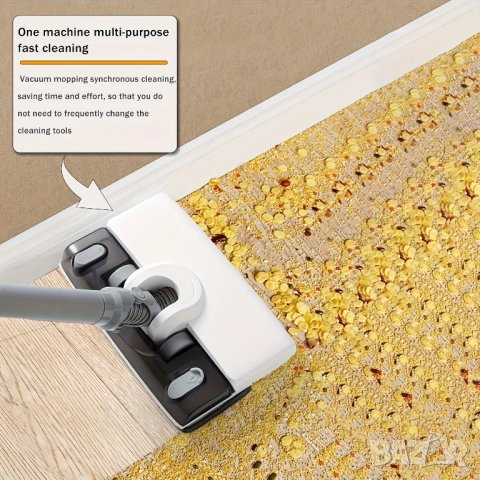 Безжична Вертикална Прахосмукачка 2 в 1 с Моп SENBOWE Lingo, 3в1, 19KPa, 110W, бяла, 70 мин Работа!, снимка 8 - Прахосмукачки - 53762523