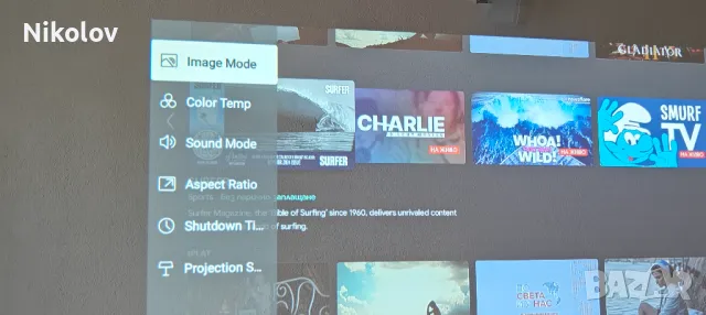 Проектор Zenwire 3000lm WiFi Android TV FULL HD 4K Автофокус LED, снимка 10 - Плейъри, домашно кино, прожектори - 48480455