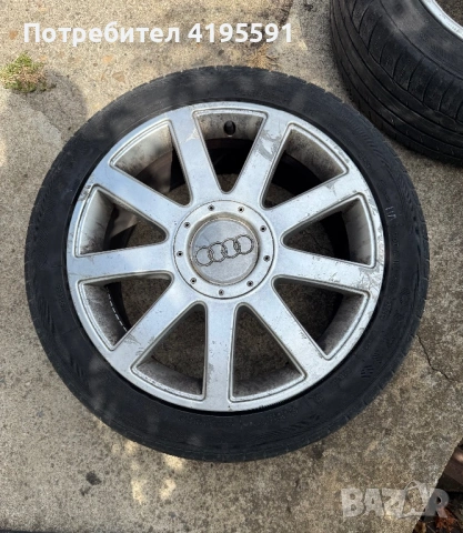 Джанти от Audi s-line 17 5x112 et43 7.5j с гуми 225/45/17, снимка 5 - Гуми и джанти - 53463739