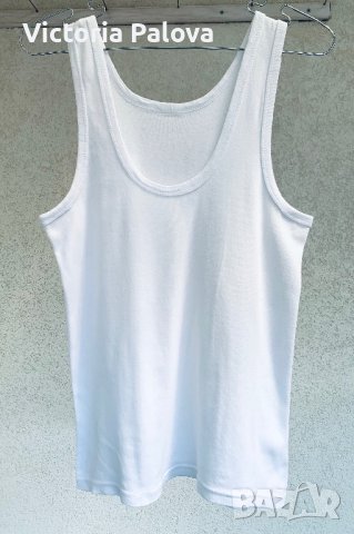 Бял летен потник памук, снимка 2 - Потници - 41084225