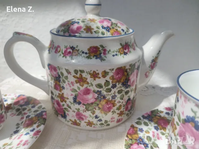 James Sadler Olde Chintz Чайник, чаши и чинийки, снимка 6 - Сервизи - 56137827