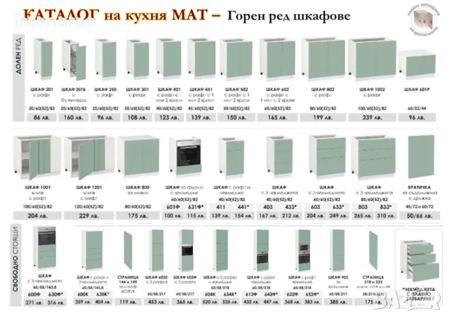 Кухня 182/320 Бял и Беж Мат МДФ от модулни шкафове с Безплатен Проект, снимка 2 - Кухни - 49110374