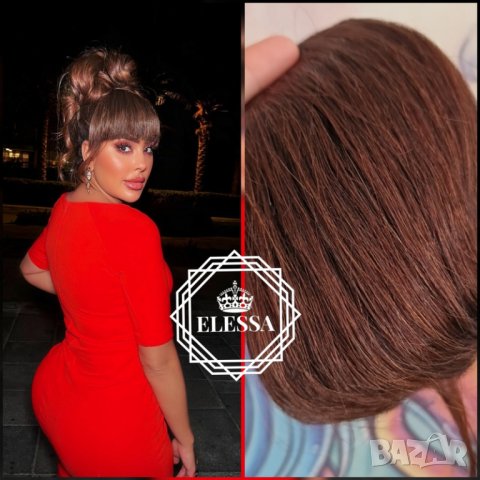 👑 💗100% Естествена Човешка Коса Бретон Серия - Luxurious Remy 100% Human Hair  КОД 0171, снимка 1 - Аксесоари за коса - 44336405